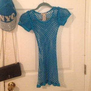 See through blue shirt