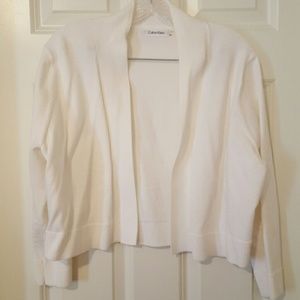 Calvin Klein Cream Ivory Cropped Shrug Cover Up XL