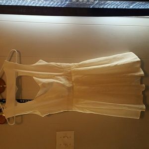 White heart cutout dress