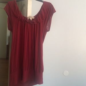 Bloody red. Loose fit top