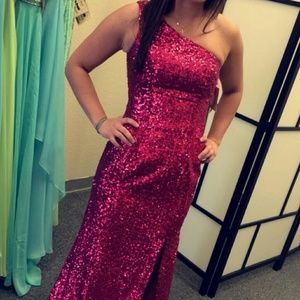 Blush Prom Dress Raspberry Colored
