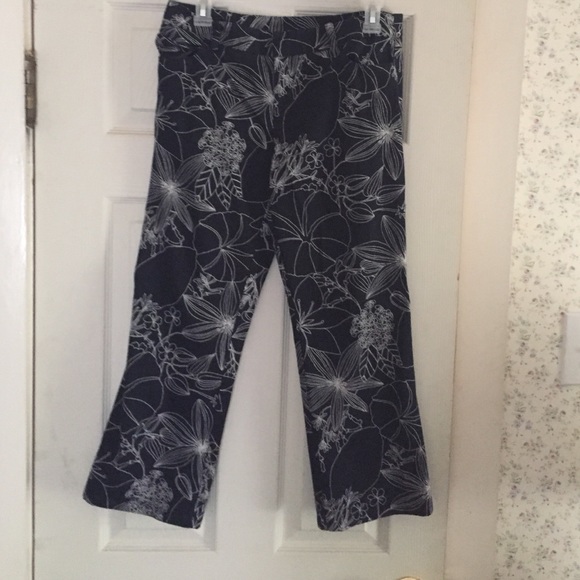 Navy and white Capri length pants