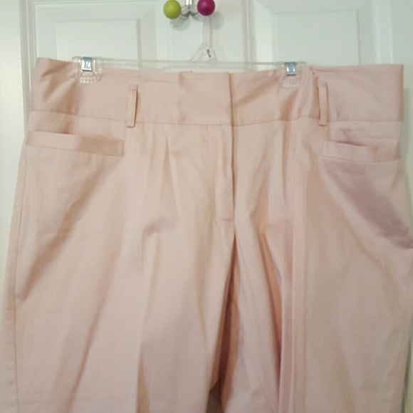Lane Bryant Capri Crop Sateen Peach Pant 16 - Picture 2 of 3