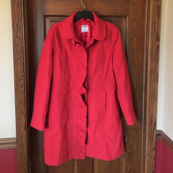 Old Navy ruffle Pea Coat