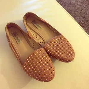 Steve Madden camel loafer studded flat