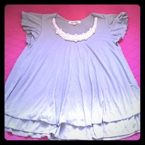Gray embellished top