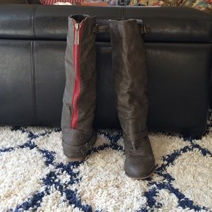 Grey target tall boots