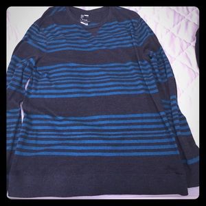 Long sleeve shirt blue and gray