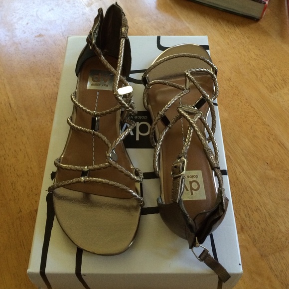 Metallic bronze Dolce Vita sandals