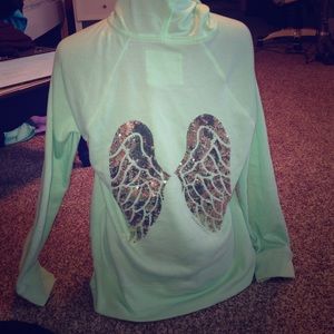 Victoria secret mint green zip up hoodie