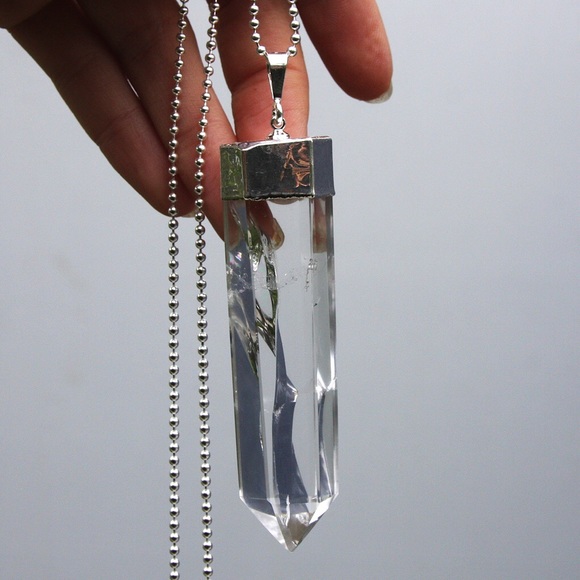SOLD: Extra Long Quartz Necklace. NEW! - Picture 2 of 2