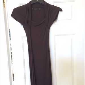 Dark brown Zara dress, size medium. Form fitting.