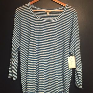 Joie NWT Striped Linen Tunic Top