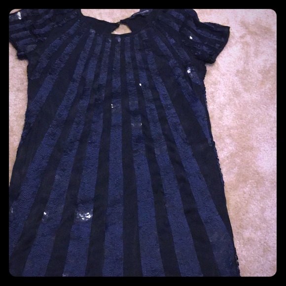 Navy sequin French Connection dress