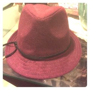 Target maroon polyester fedora