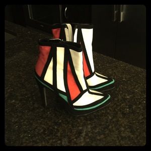 Seude multi color boots