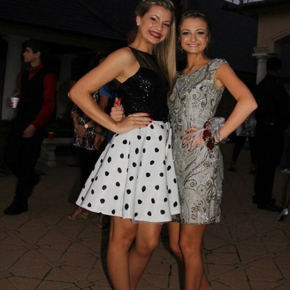 Sherri Hill Polka Dot Dress.