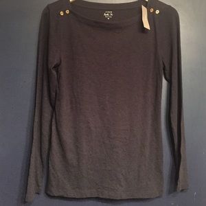 JCrew NWT Black Painter Tee