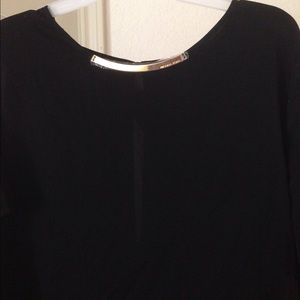 Black Michael Kors High Low Tunic Top