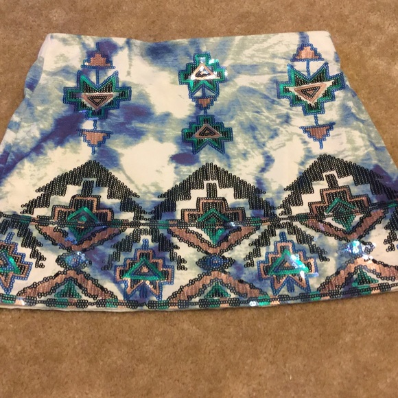 Express sequin skirt