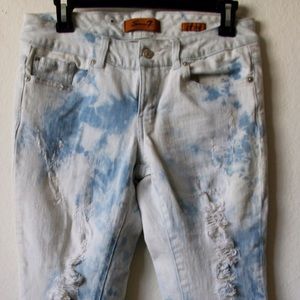 Seven7 Acid-Wash Ripped Jeans