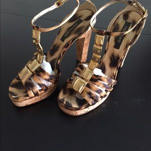 Roberto Cavalli cork heels