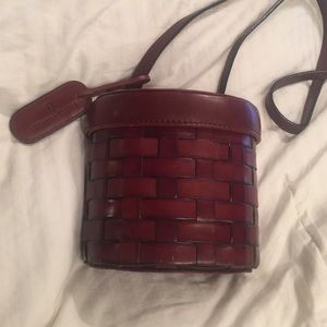 Unique Etienne Aigner Dark Brown box bag