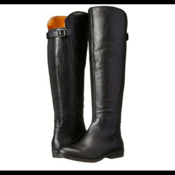 Brand New Lucky Brand Black Leather Boots Size 8
