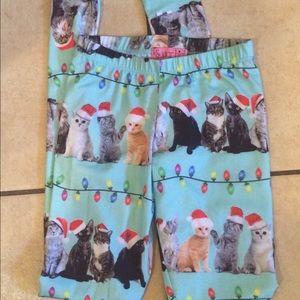 pants super cute cat christmas leggings size xs poshmark christmas leggins