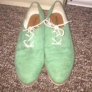 Teal/ green oxfords