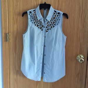 Denim button up