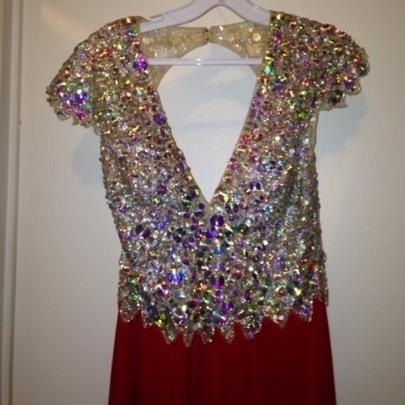 Ruby Red Prom Dress. - Picture 2 of 4