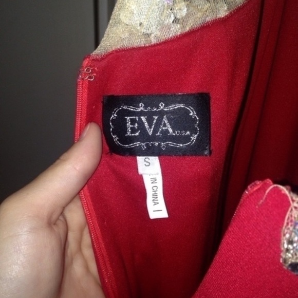 Ruby Red Prom Dress. - Picture 3 of 4