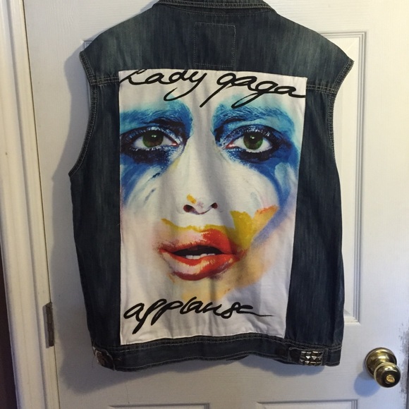 Lady gaga denim vest