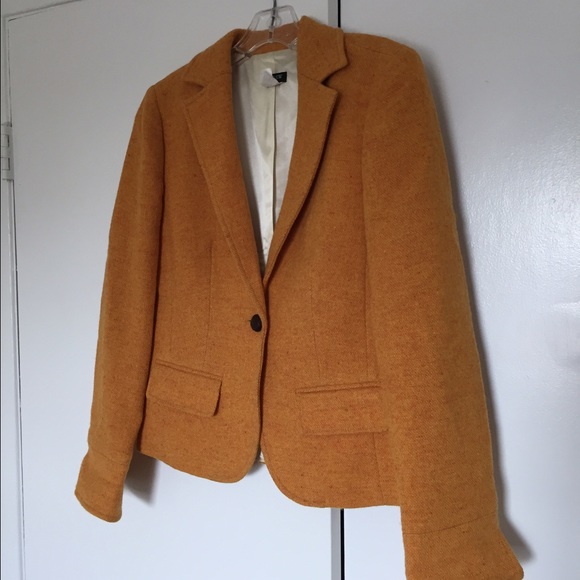 100% wool mustard blazer - JCrew factory