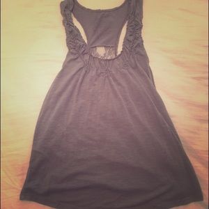 Gray lacy tank top