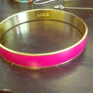 J. Crew Pink and Gold Enamel Bangle
