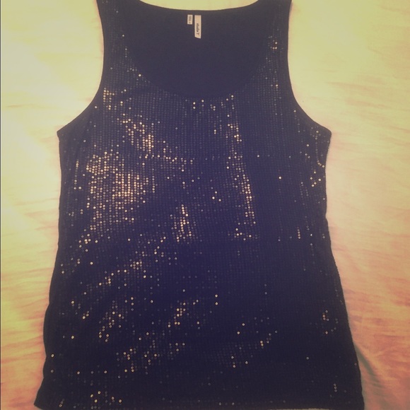 Black Sequin Top