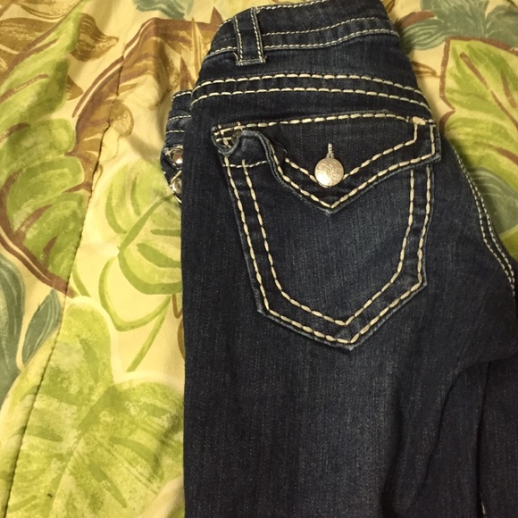 Paisley sky boot cut jeans