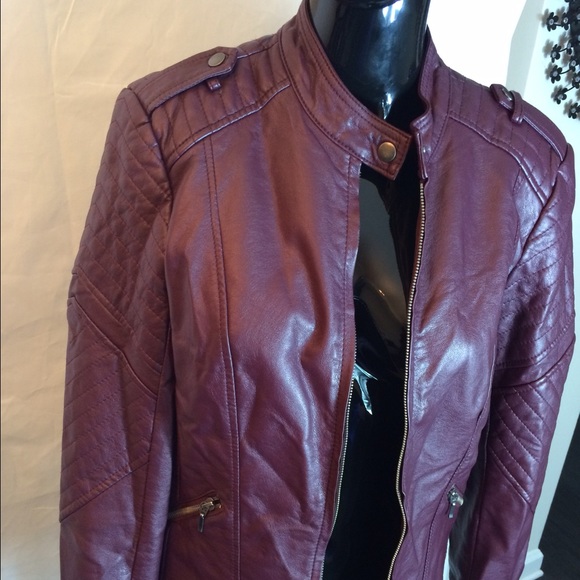 Burgundy Leather Jacket