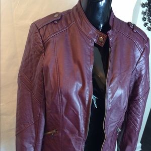Burgundy Leather Jacket