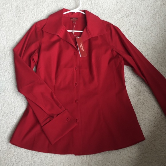 Button-down red shirt