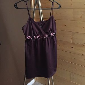 Spaghetti strap silk top