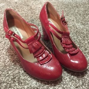 Steve Madden Red Strap Heels