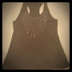 Olive green sequin tank