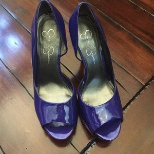 Jessica Simpson blue heels