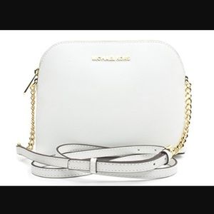 Michael Kors White Leather Crossbody