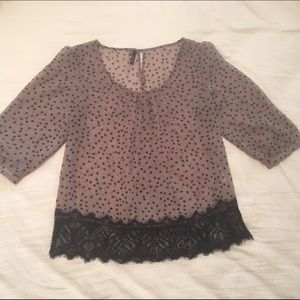 Polka dot beauty with lace