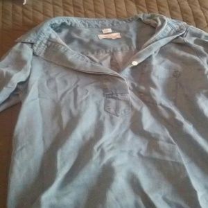 Maternity chambray top