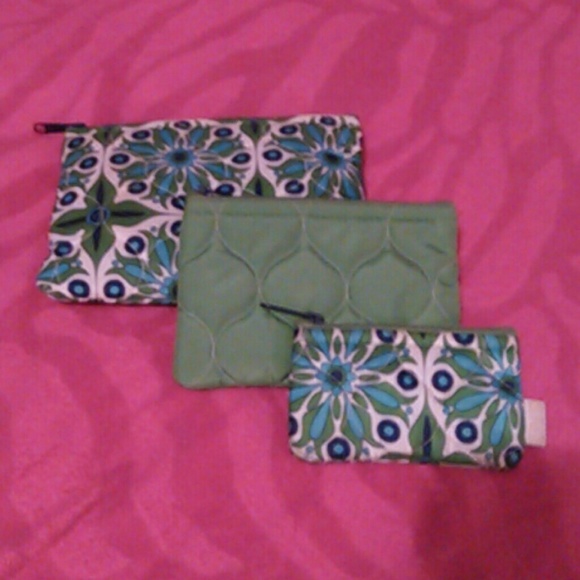 Set of 3 makeup/coin bags